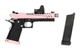 Hi-Capa 5.1 Split Side Pistol Replica - Pink / Black / Chrome (with BDS Sight)
