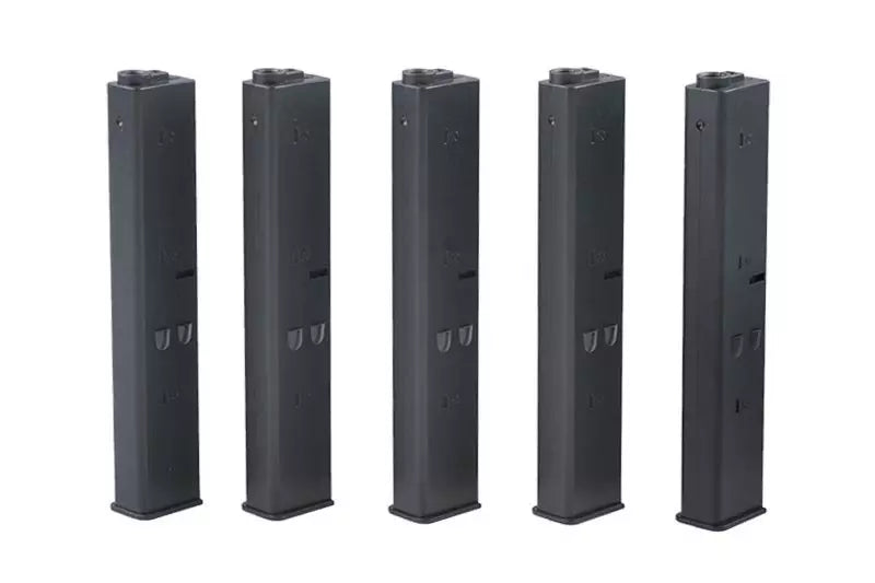 Set of Five 9mm Magazines for AR-15 Replicas - Black