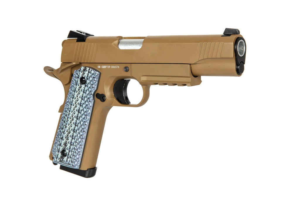 Airsoft Pistol Double Bell CQBP 739 CO2 Tan