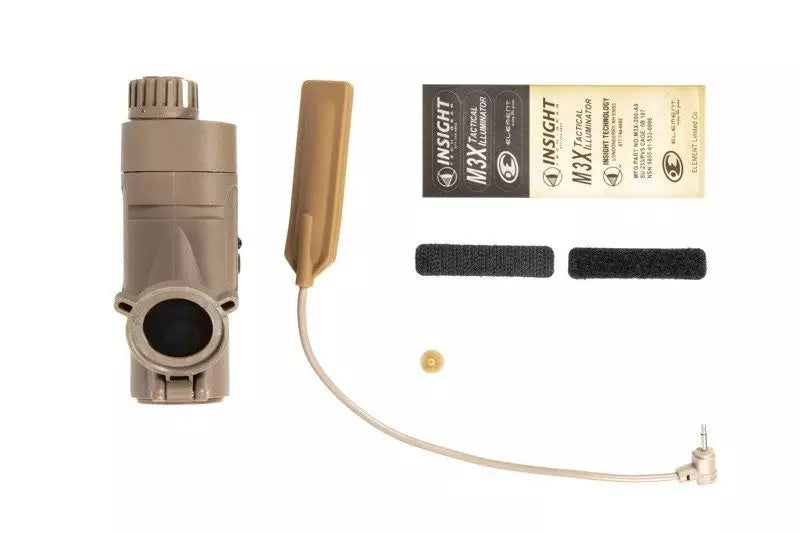 M3X Tactical Flashlight with IR Filter Long - Dark Earth