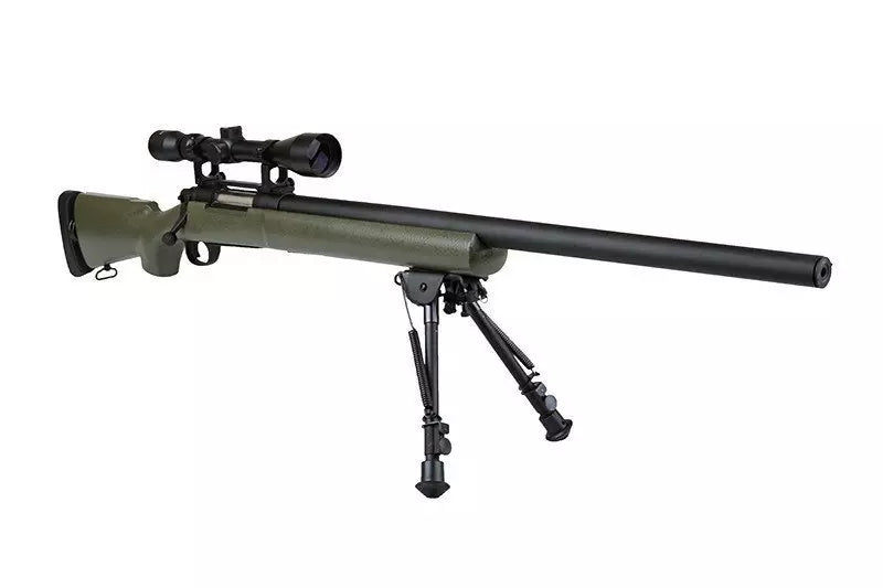 SW-04 Sniper Rifle Replica with Scope and Bipod - Olive Drab