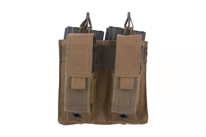 Double Open Top 2+2 Pouch - Tan
