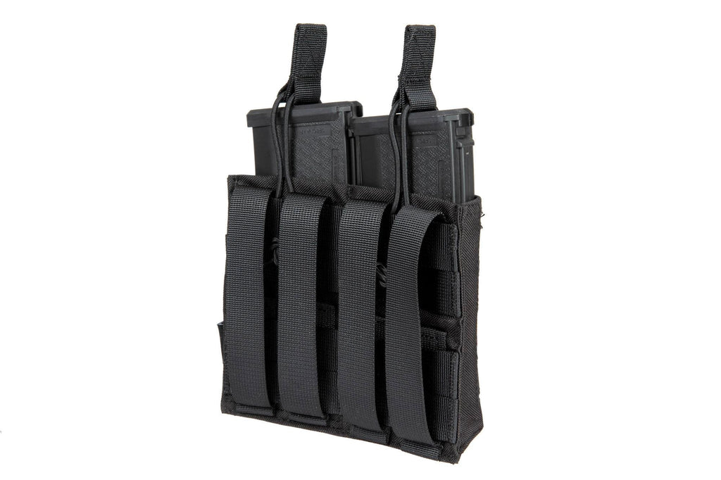Double Laser-Cut MOLLE M4/M16 Magazine Pouch - Black
