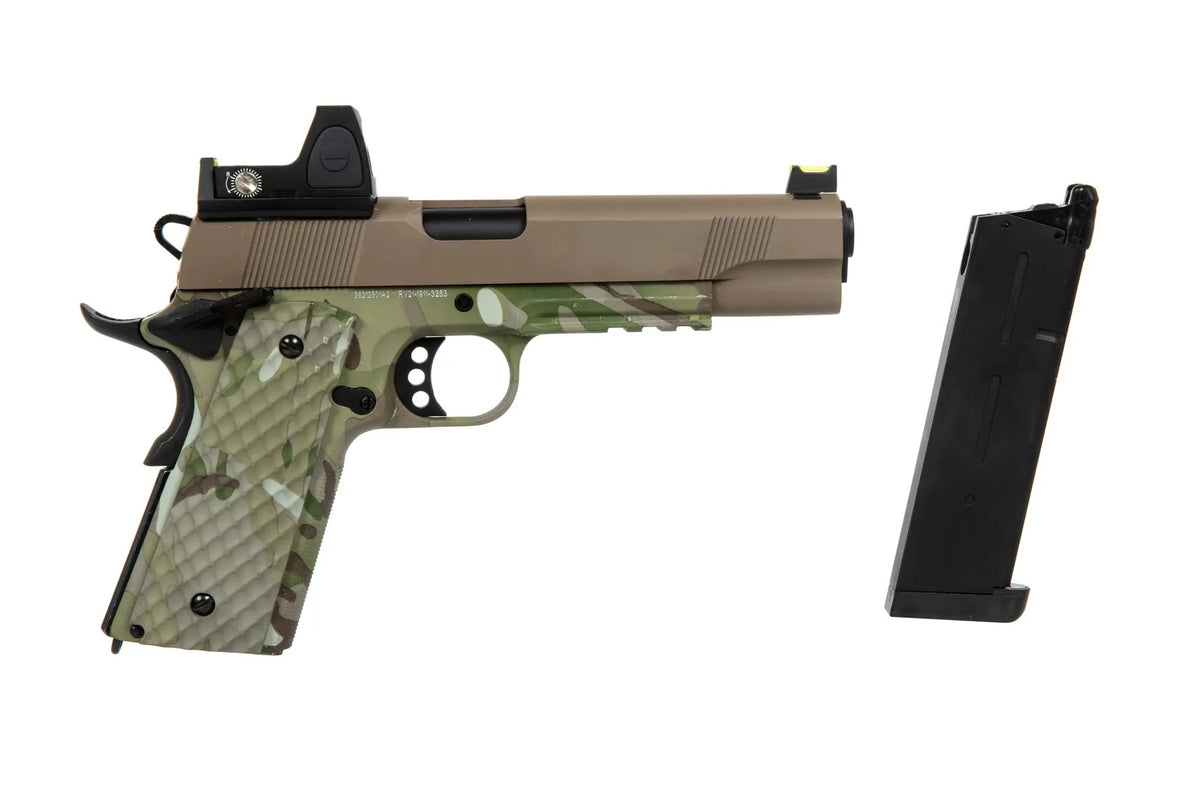 RAVEN MEU Railed BDS Pistol Replika (GG) - Camo/Tan