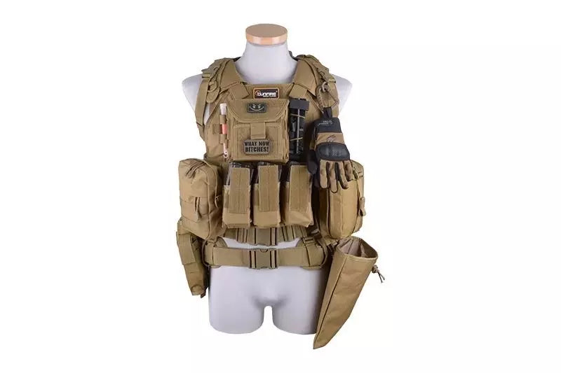 Administration panel with map pouch - sand