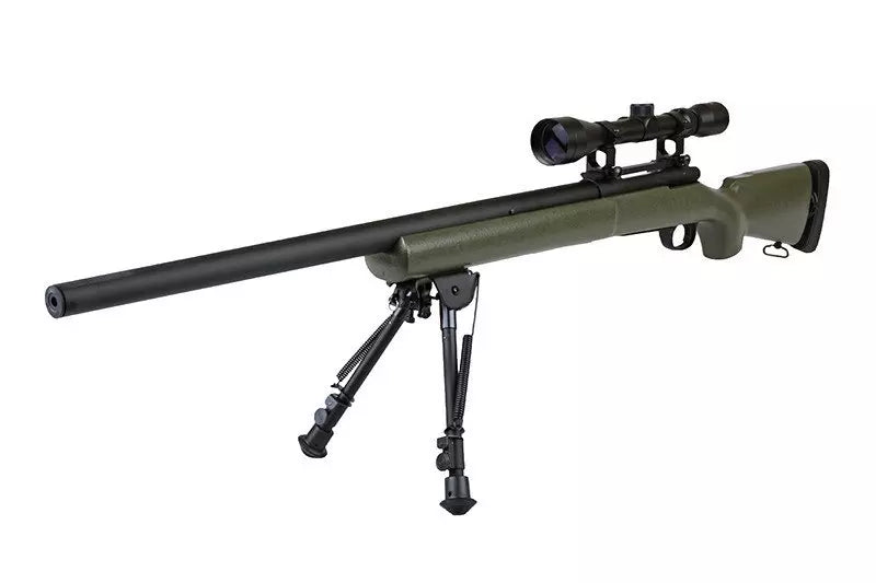 SW-04 Sniper Rifle Replica with scope and bipod (Upgraded) - olive