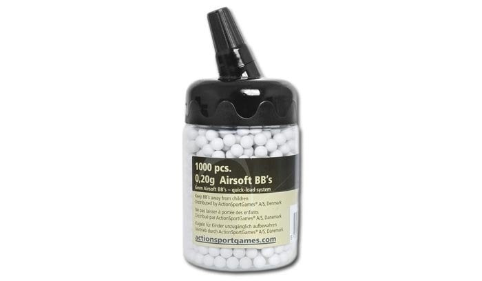 ASG - Airsoft BB Pellets - 0.20g - 1000 rds - Bottle - 14185