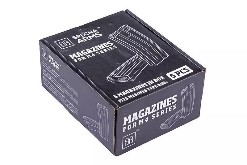 Set of 5 Mid-Cap 70 BB Magazines for M4/M16 Replicas - Grey