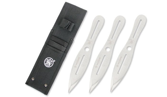 Smith & Wesson - Bullseye 10'' Throwing Knives - 3-Pack - Silver - SWTK10CP