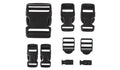 101 Inc. - Buckle Set - Black - 9 pcs