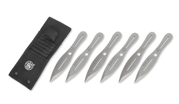 Smith & Wesson - Bullseye 8'' Throwing Knives - 6 Pcs. - Silver - SWTK8CP