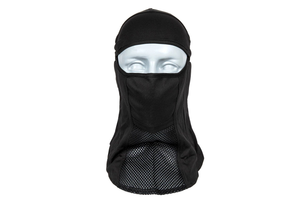 Light balaclava with face protector - black