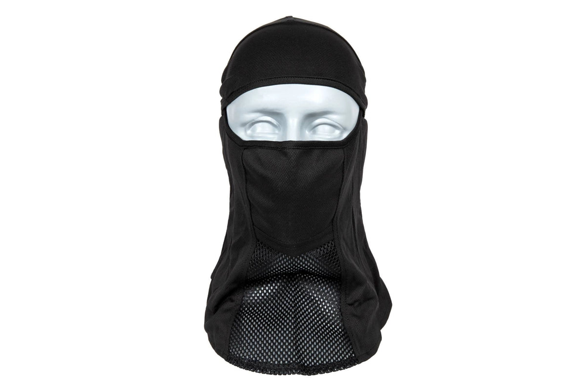 Light balaclava with face protector - black
