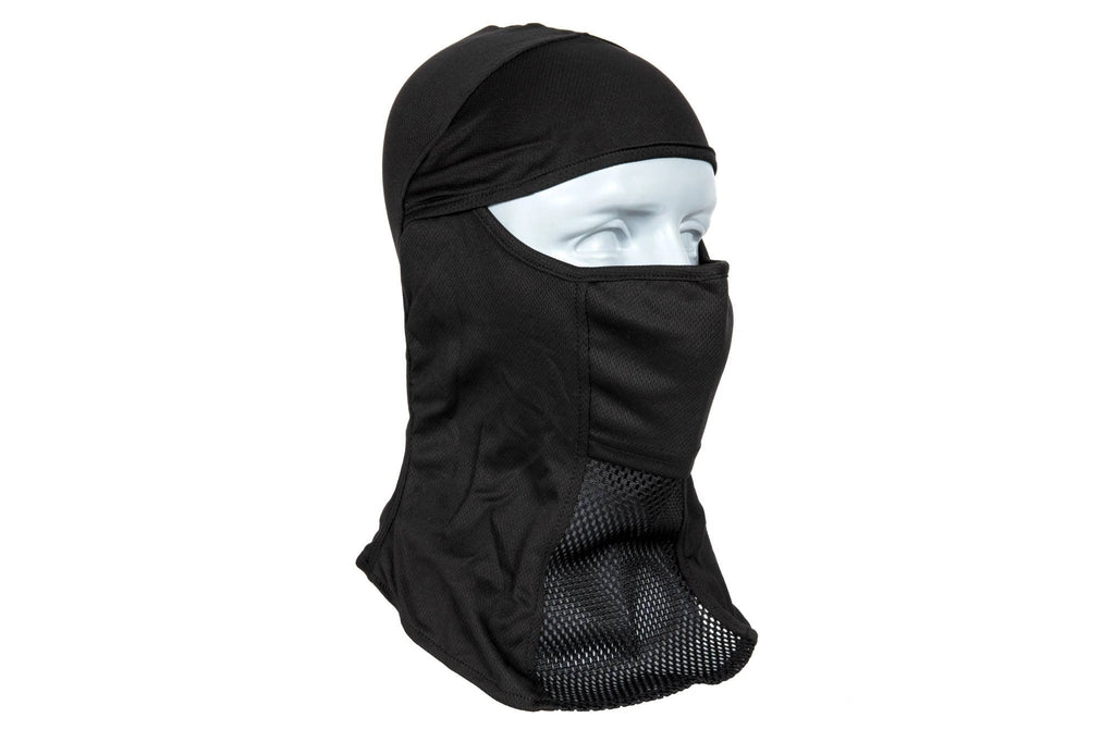 Light balaclava with face protector - black