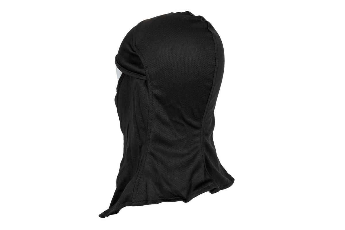 Light balaclava with face protector - black