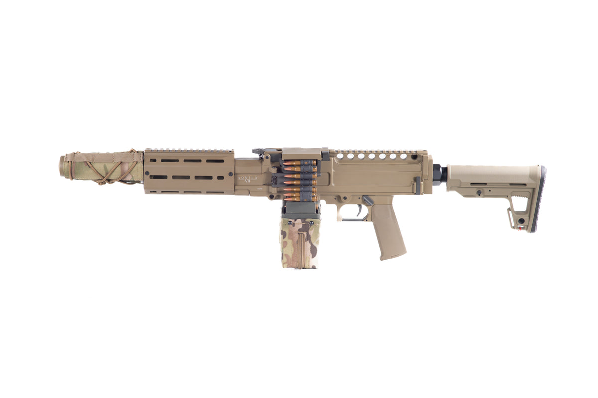 Replika lekkiego karabinu maszynowego AQUILA VII LMG - tan (OUTLET)