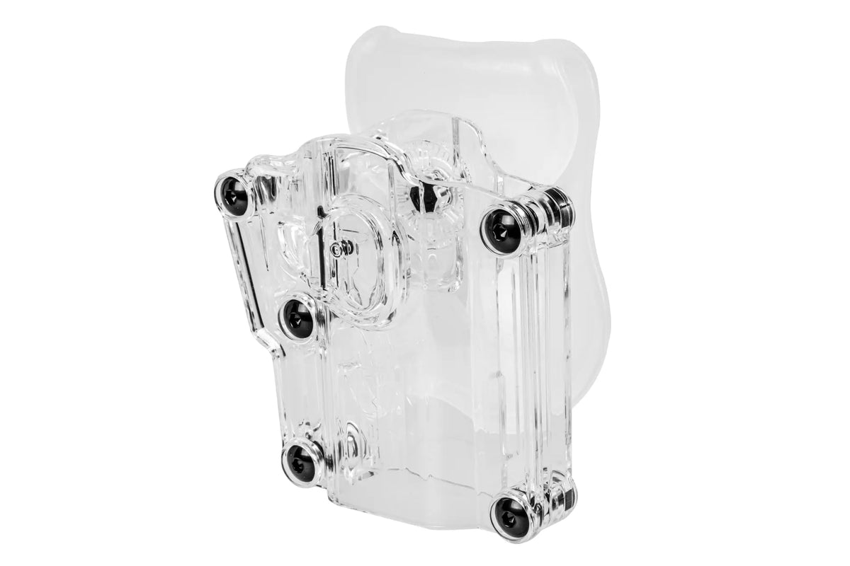 Mega-fit universal holster with flipper Transparent