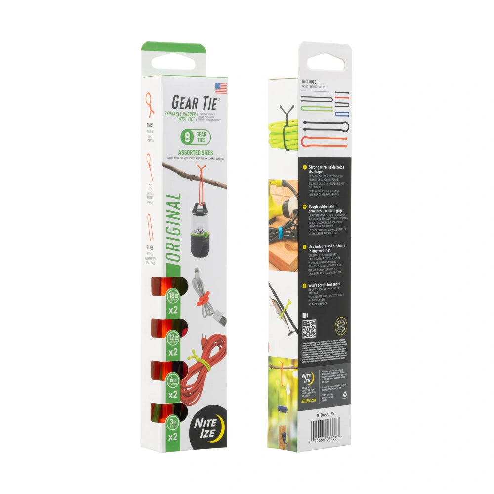 Nite Ize - Gear Tie Assortment 8pack - GTBA-A2-R8