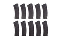 Set of 10 Mid-Cap 155 BB Magazines for AK Replicas - Black