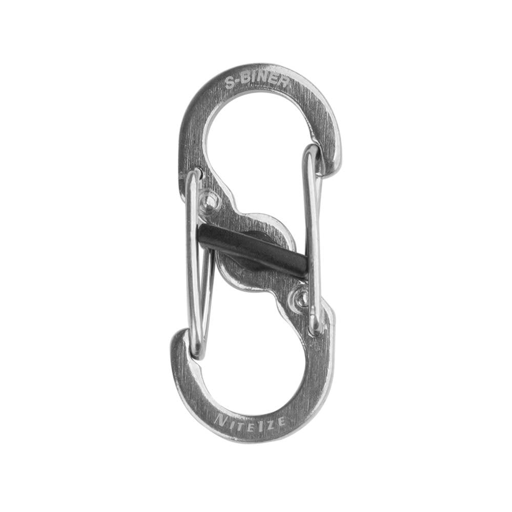 Nite Ize - S-Biner TagLock Carabiner - Stainless Steel - Silver - PLSBM-11-R3