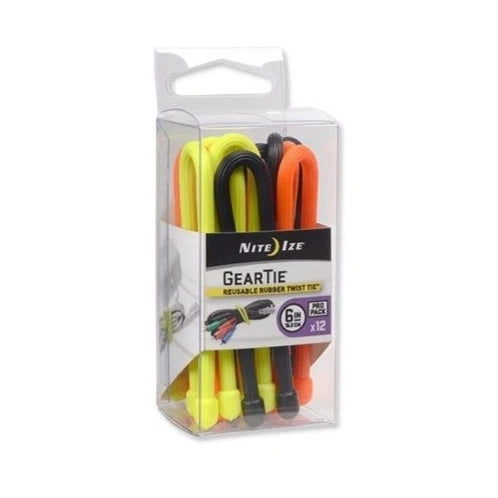 Nite Ize - Gear Tie 6'' Pro Pack - Assorted - 12Pack - GTPP6-A1-R8