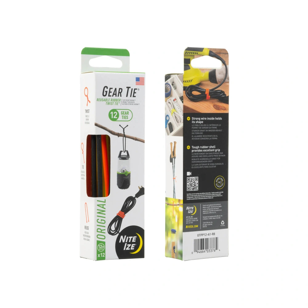 Nite Ize - Gear Tie 12'' Pro Pack - Assorted - 12Pack - GTPP12-A1-R8