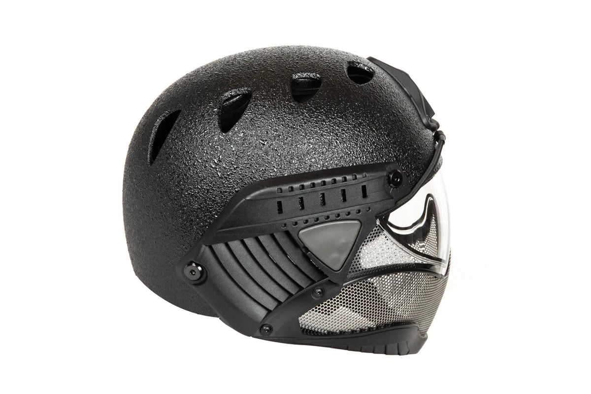 WarQ Full Face First Helmet Black Rough (OUTLET)