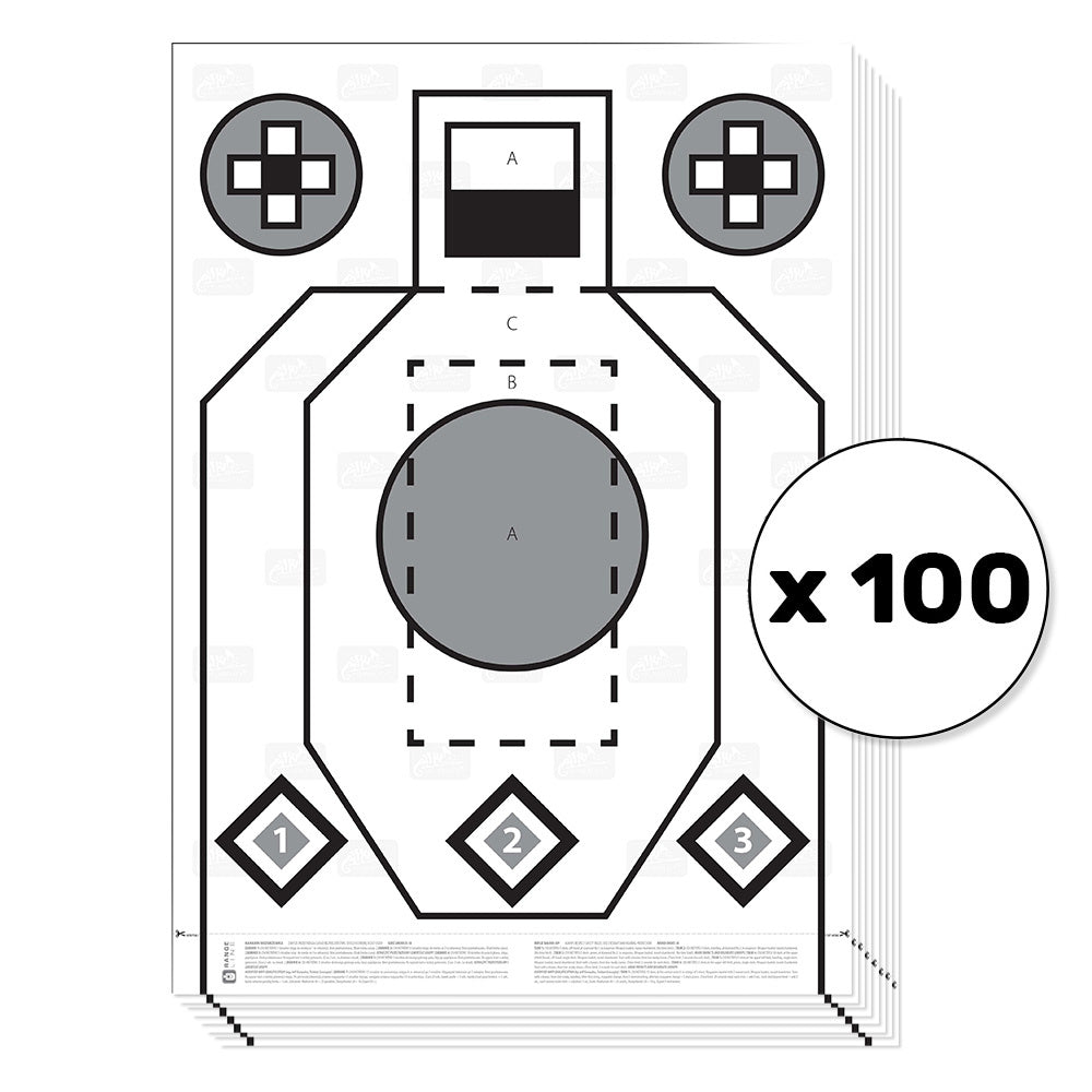 Helikon - RXQT - Rifle Excercise/Qualification Target - 100 pcs