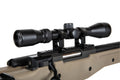 Specna Arms SA-S14 sniper airsoft rifle with scope and bipod Tan