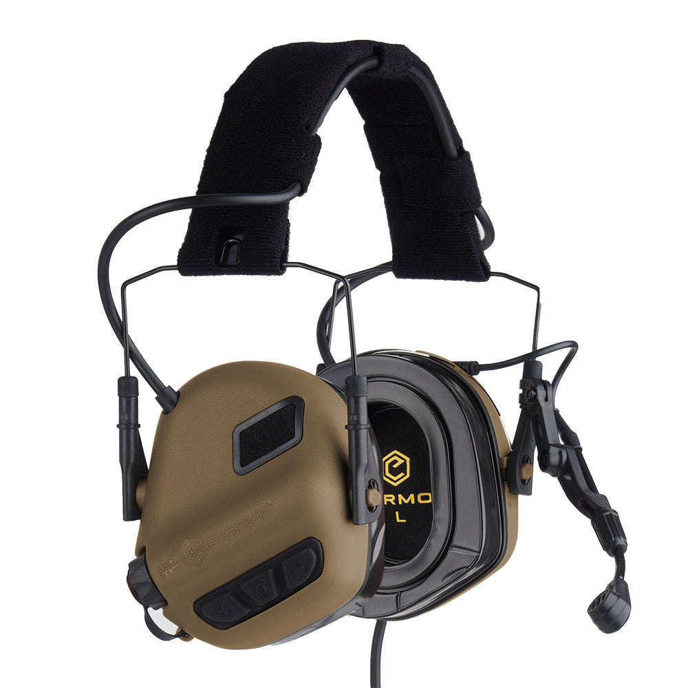 Earmor - Active Hearing Protectors with Microphone M32 PLUS - Coyote - M32-CB (PLUS)