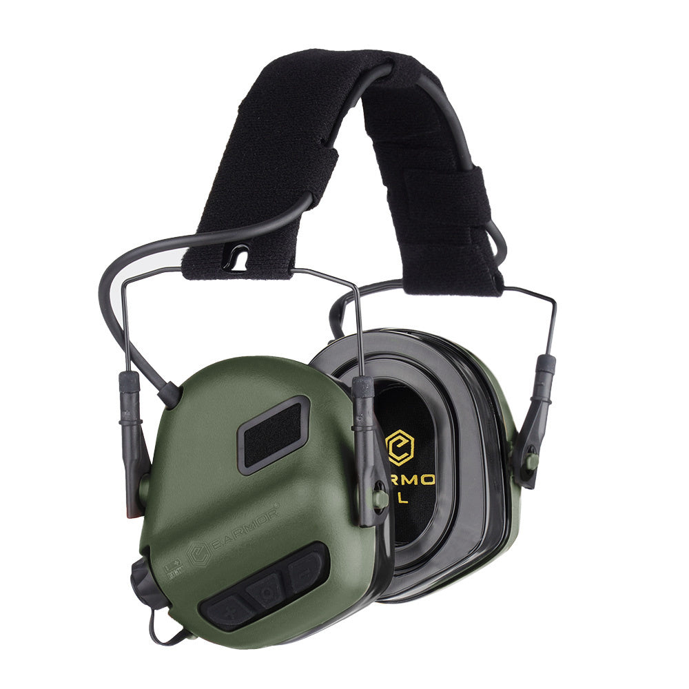 Earmor - Hearing Protection Earmuff with AUX Input M31 PLUS - Foliage Green - M31-FG (PLUS)