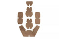 Velcro sticker set for helmets - Tan