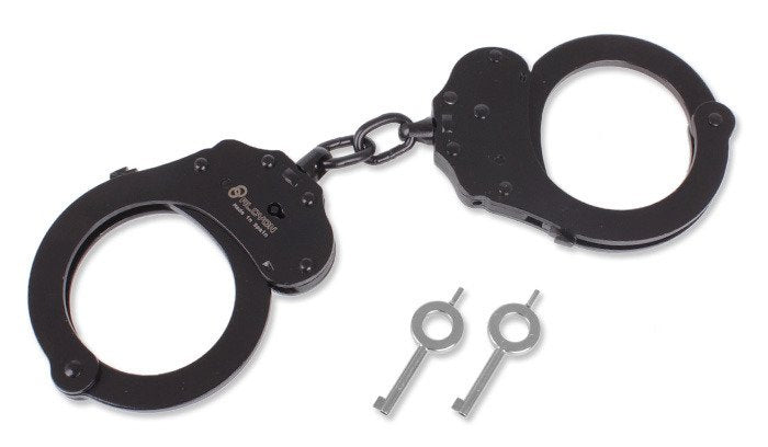 Alcyon - Steel Handcuffs - Double-Locked - Black - 5050-B