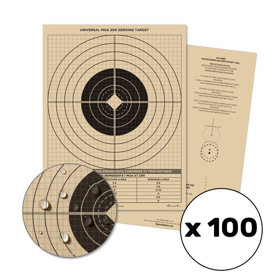 Rite in the Rain - 25 Meter Zeroing Target - 100 pcs - 9126