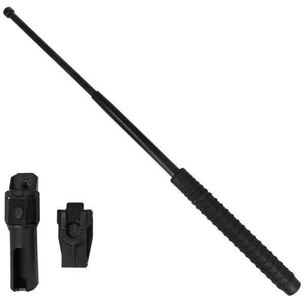 ESP - Hardened expandable baton with holder - 23" - Extra grip handle - Black - ExB-23H BLK BH-55