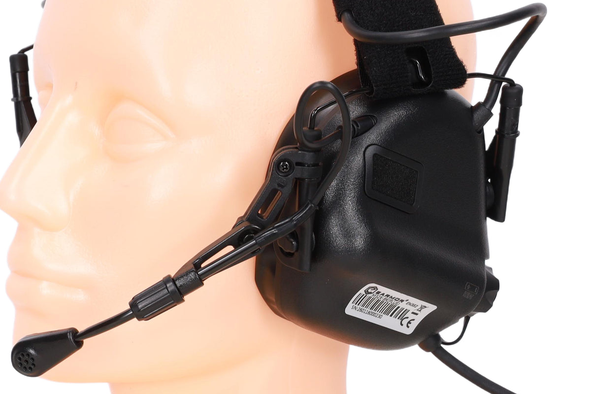 Earmor M32X Plus active hearing protectors – Black