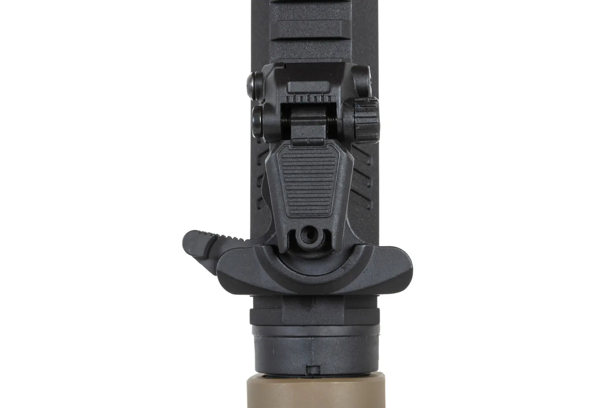 airsoft Specna Arms SA-FX02 FLEX™ HAL ETU Half-Tan submachine gun with orange discharge device