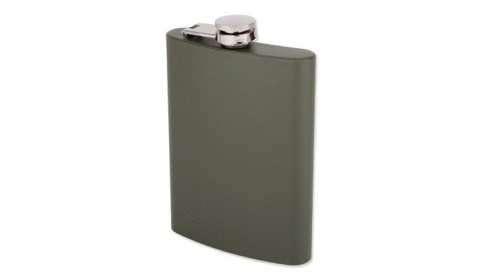 MFH - Hip Flask - Stainless Steel - 225 ml - Olive - 33275A