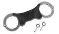 Alcyon - Rigid Steel Handcuffs with Handle - Double-Locked - Silver - 5050-R