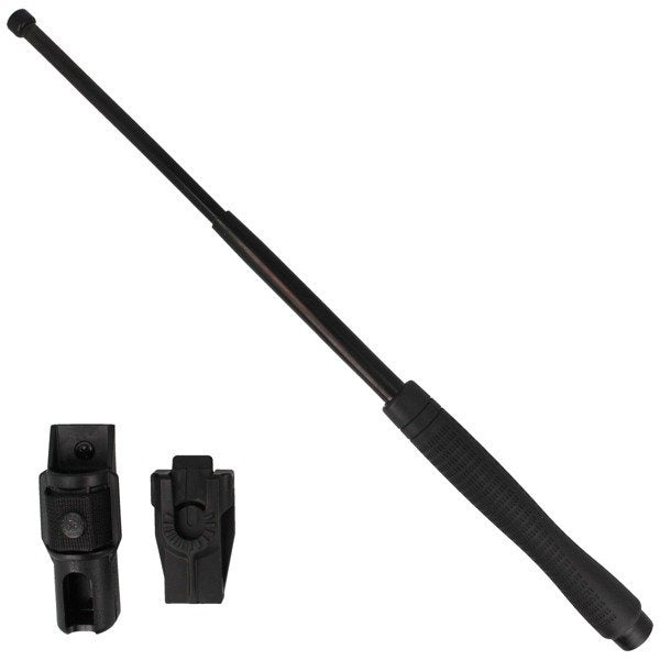 ESP - Hardened Telescopic Baton with Holster - 21" - Ergonomic Grip - Black - EXB-21HE BLK BH-54