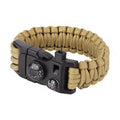 101 Inc. - Paracord Survival Armband - 9" - Coyote