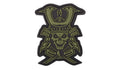 101 Inc. - 3D Patch - Samurai Skull - Green