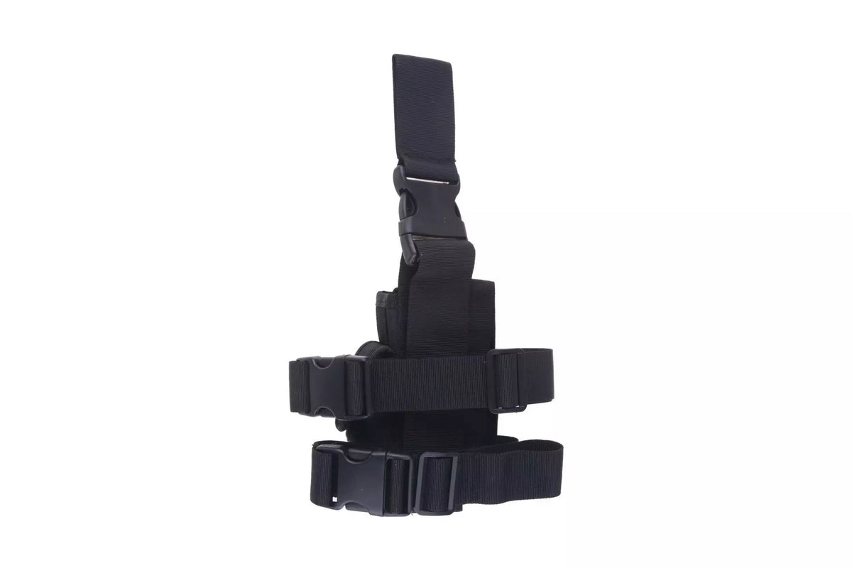 Drop-Leg Holster with Magazine Pouch - Black