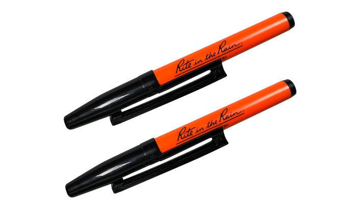 Rite in the Rain - Belt-Clip Pen - Orange - 2 pcs - OR91