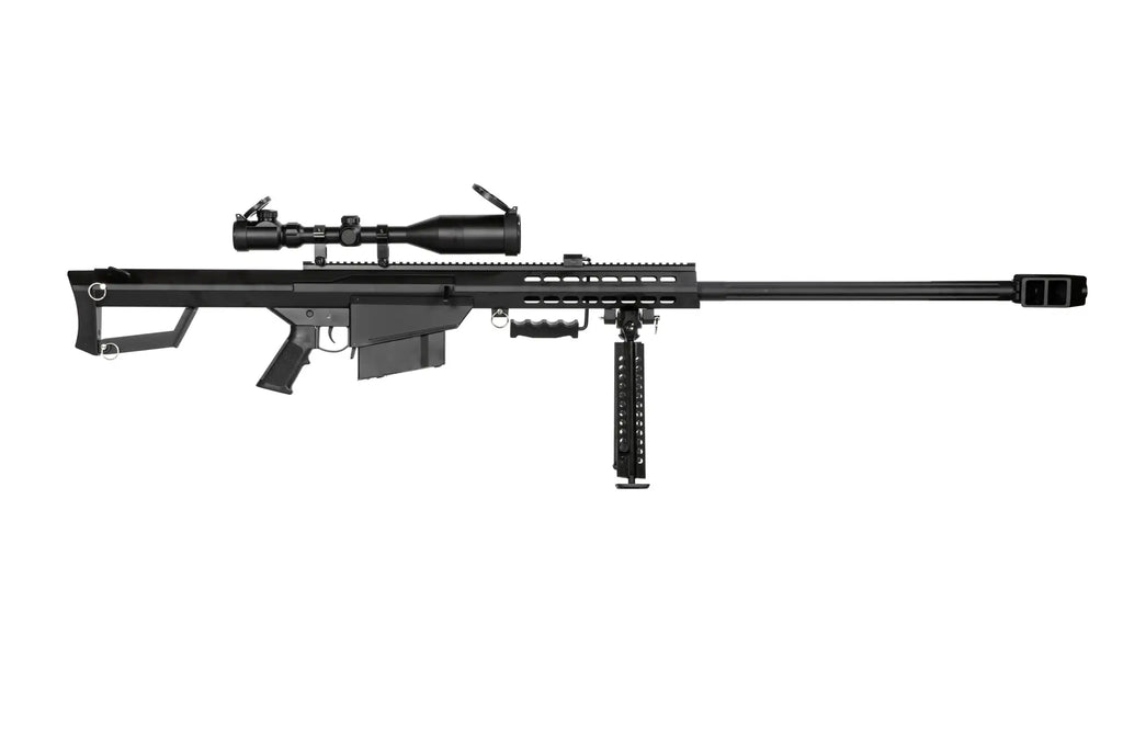 Rifle replica barret® M82 Selector Rifle with scope and bipod - black