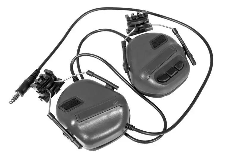 ERM headset with helmet mount - black