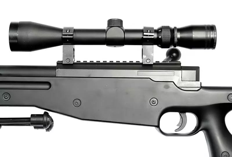 Warrior I  sniper rifle replica (with scope and bipod) - black