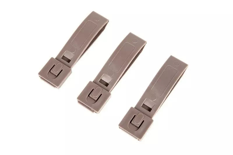 Set of 3 3 Polymer Buckles - Dark Earth"
