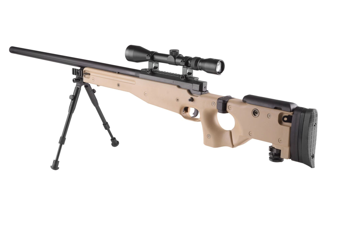 MB08A sniper rifle replica - with scope and bipod - tan
