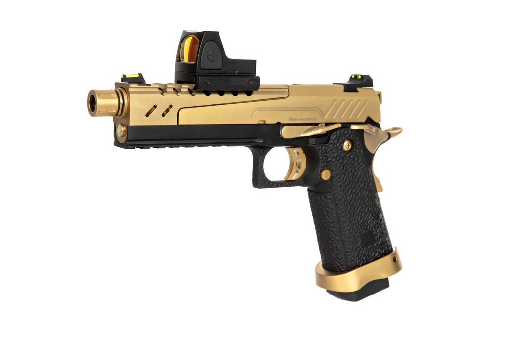Hi-Capa 5.1 Split Side Pistol Replica - Black / Gold (with BDS Sight)